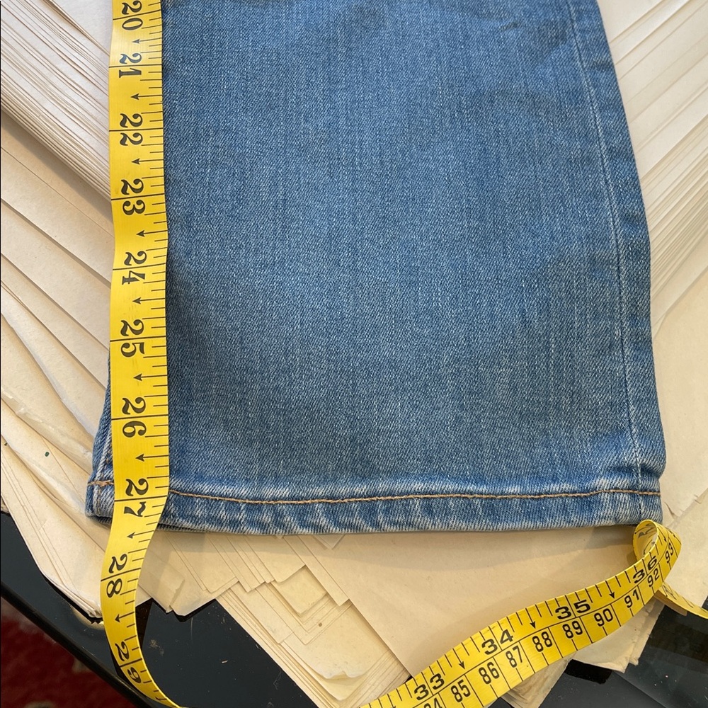 Veronica Beard Carly Kick Flare High Rise Light Wash Straight 5-Button Size 28 - Picture 8 of 10